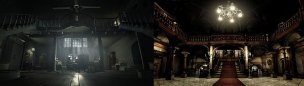 Resident Evil 7 and 1 Remake Mansion Comparison